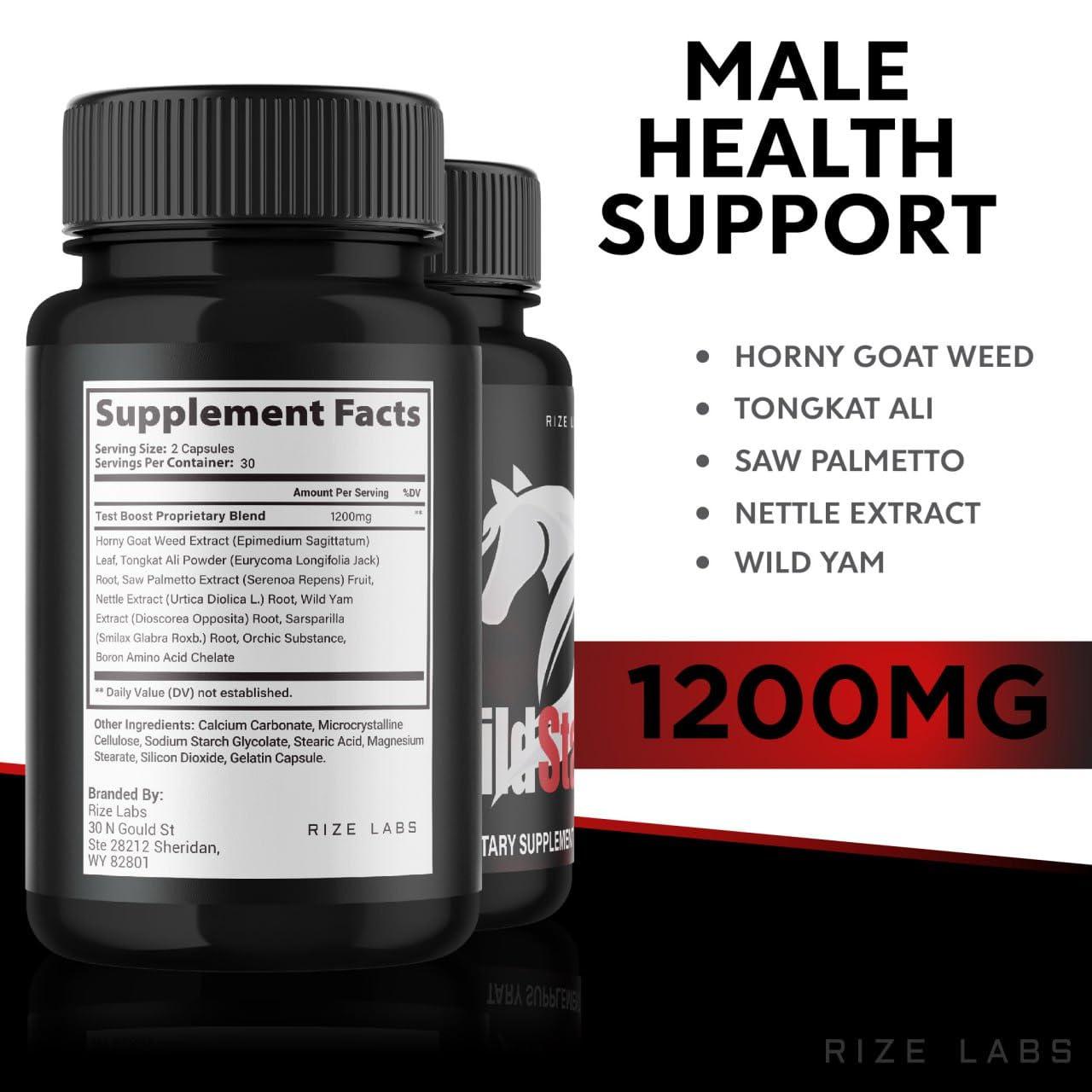 rize labs (3 Pack) Wild Stallion Pro Capsules, Wild Stallion Pro For Men, Wild Stallion Pro Performance Supplement Reviews, Wild Stallion Pro Male Support, Wild Stallion Pro All-Natural Pills (180 Capsules)