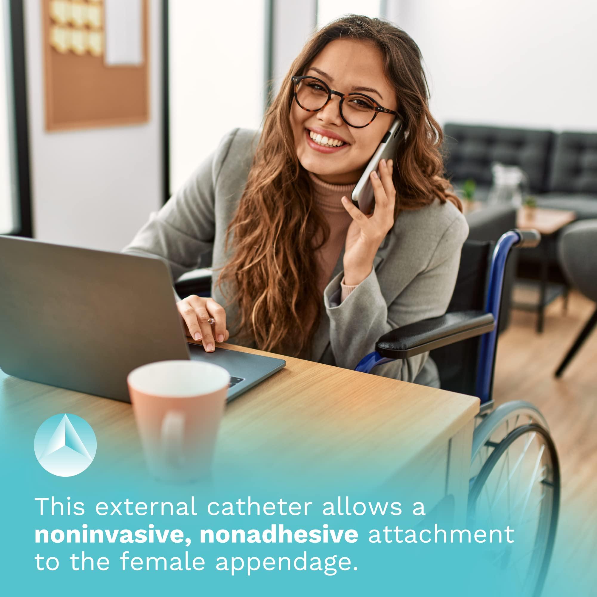 DEMETECH DemeTECH Ur24T F15 Female External Catheter, Catheter Attachment for Aspirator, Bladder-Control Catheter