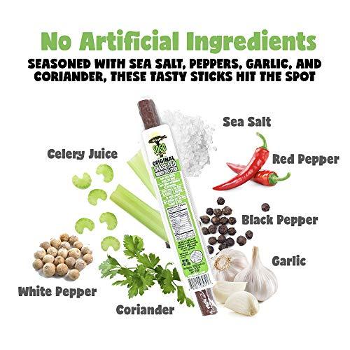 Sogo Snacks Original Flavor Variety, No Sugar, 100% Grass-fed/finished, Non-GMO Beef Sticks. No Added Nitrates, Gluten, Soy, MSG, Dairy or Nuts. Keto, Whole30 & Paleo (6 Sogo Org, 6 IA Smoked Org, 12 1-oz Sticks)