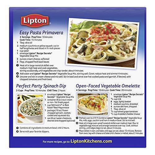 Lipton SOUP SECRETS Lipton Recipe Soup and Dip Mix, Vegetable 1.8 oz, Pack of 12