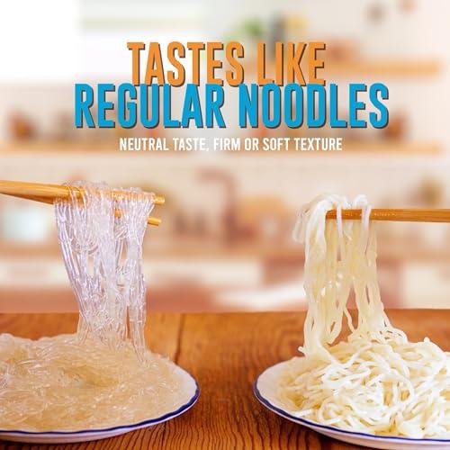 SEA TANGLE NOODLE COMPANY Sea Tangle Organic Green Tea Kelp Noodles (12oz) - Low Calorie Asian Noodles for Healthy Noodle Dishes - Gluten Free, Keto Noodle Sub for Rice Noodles, Glass Noodles, Pad Thai Noodles, Vermicelli