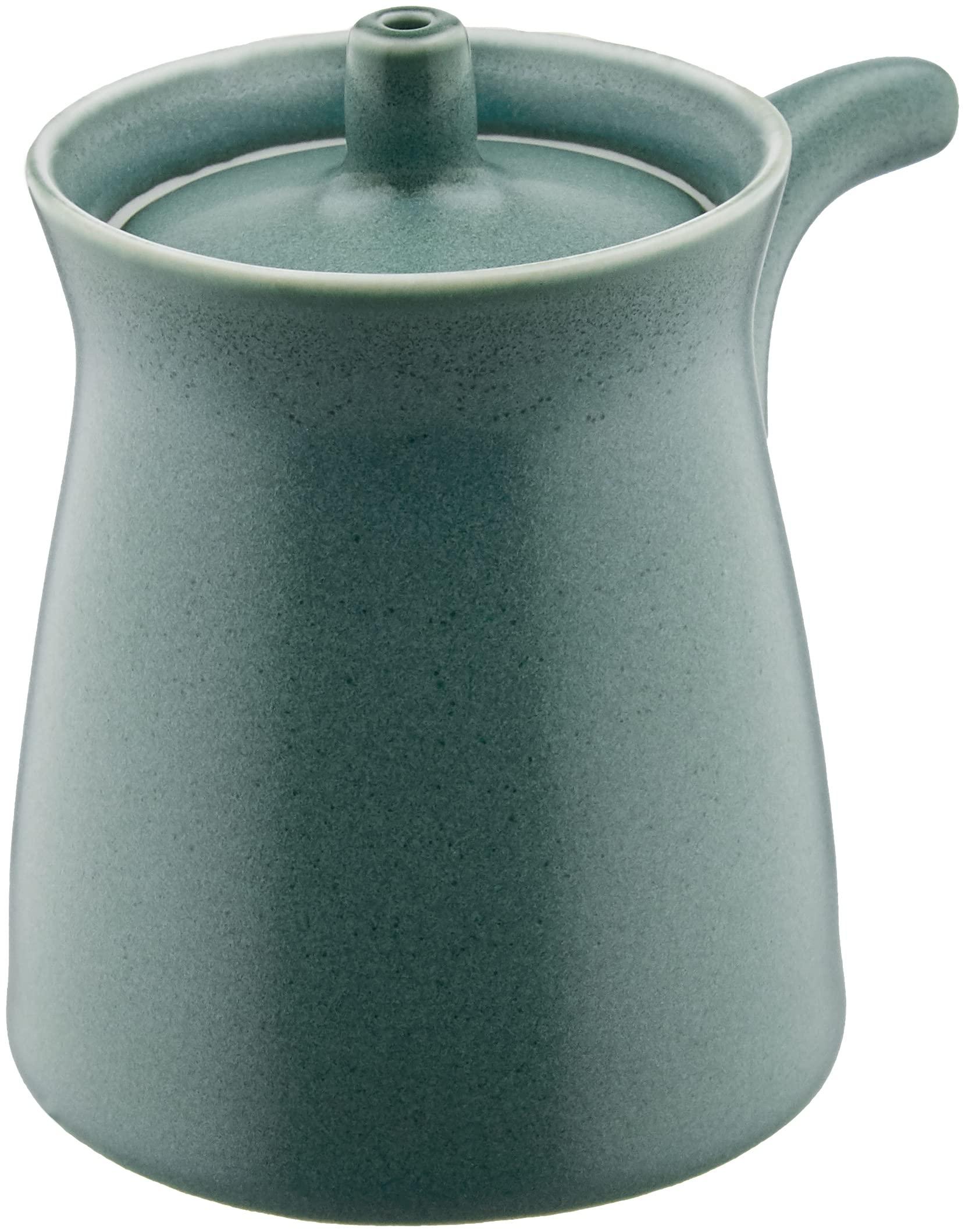 (Hakusan Porcelain) Hakusan Pottery G-Shaped Soy Sauce, Small, Green, Approx. 2.4 x 3.0 inches (6 x 7.5 cm), 2.7 fl oz (80 ml), Hasami Ware Made in Japan