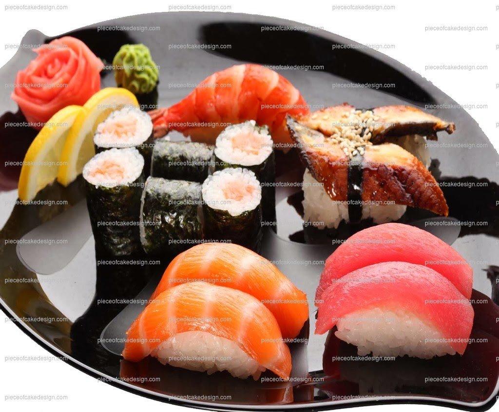 Piece of Cake Designs 6" ~ Sushi Roll Dinner Birthday ~ Edible Cake/Cupcake Topper!!!