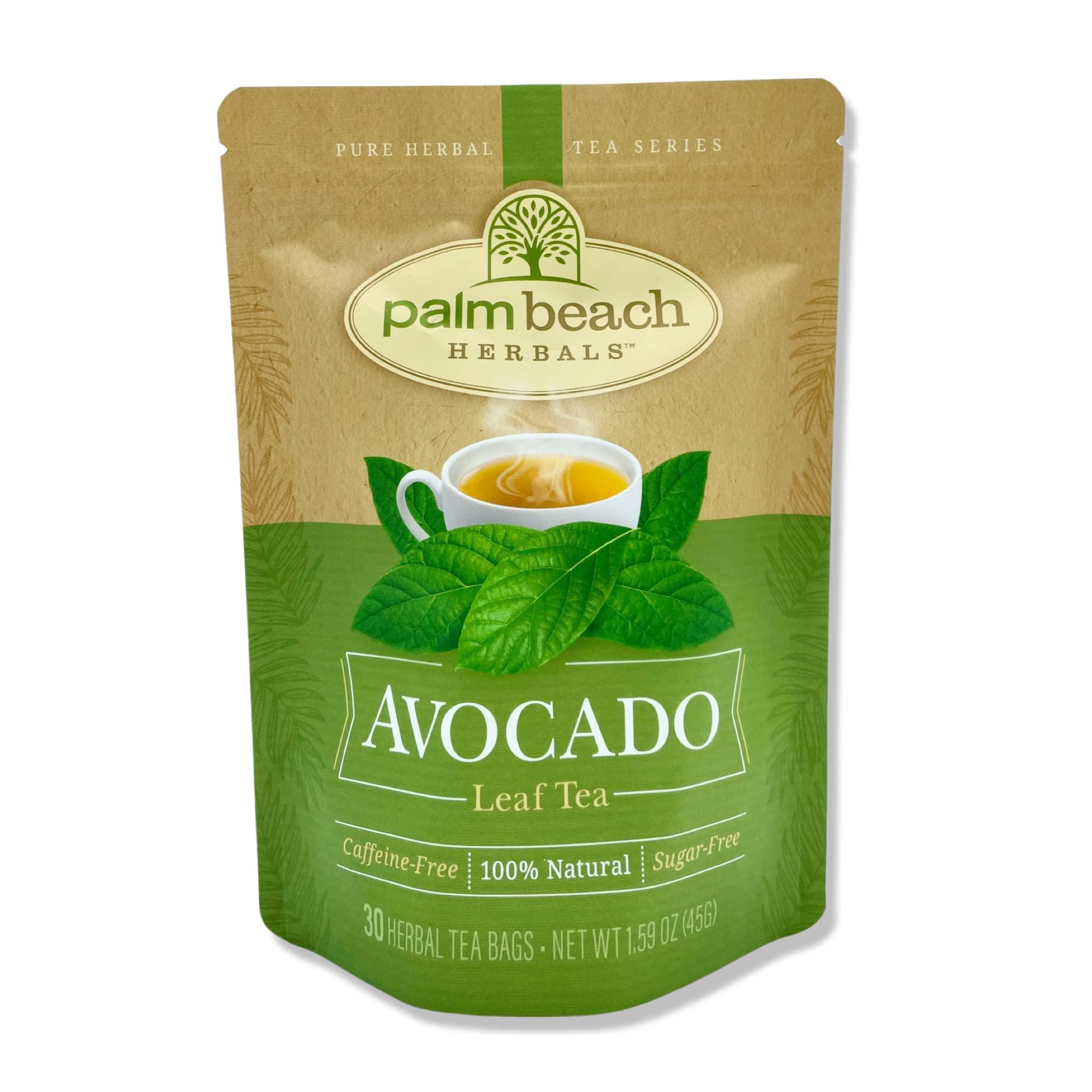 Palm Beach Medicinal herbs Avocado Leaf Tea by Palm Beach Herbals, 30 Count Tea Bags, Caffeine-Free | Pure Herbal Tea Series
