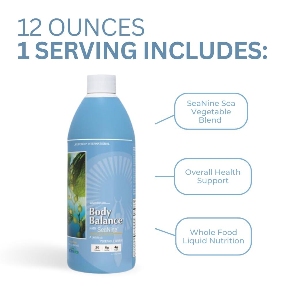 Life Force Life Force Youngevity Body Balance Land & Sea Plant Based Nutrition - Sea Vegetables, Kelp, Nori, Honey, Aloe Vera, and More - 75+ Nutrients w/Vitamins, Minerals, Amino Acids - (32 Fl Oz) (6)