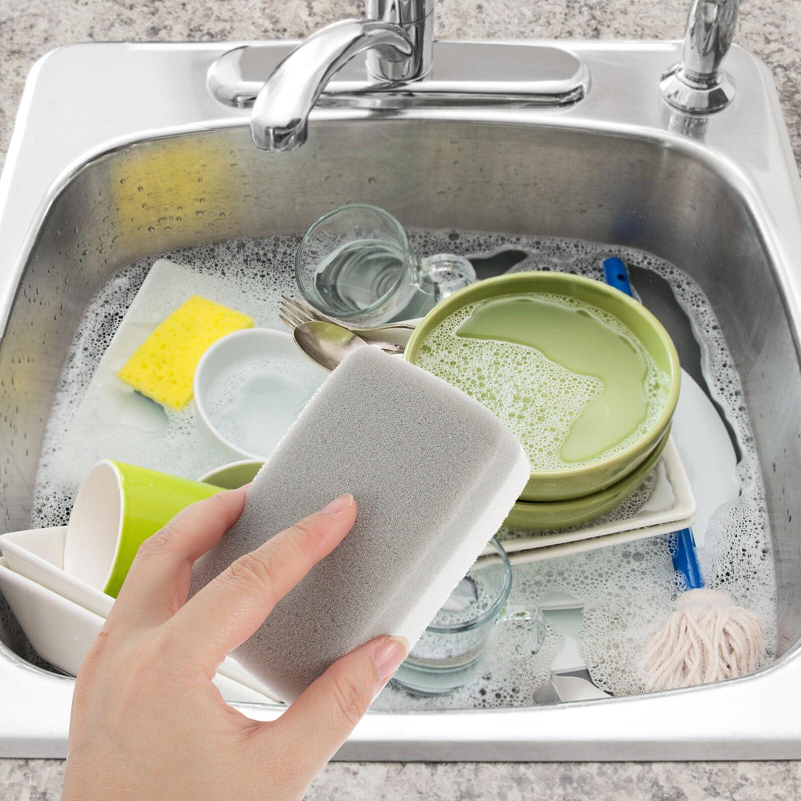 Homoyoyo Homoyoyo Dish Cleaning Sponge 10pcs Durable Scrub Scouring Sponges Water Absorbing Kitchen Cleaning Sponge for Kitchen Household