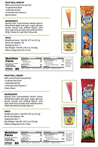 COMBO BREAKER JOVY FRUIT ROLL Variety Pack 10 Flavors - Healthy Snack Made with Natural Fruit, Fat Free, Gluten Free, Enriched with Vitamin C |20 Count, 0.75 oz each