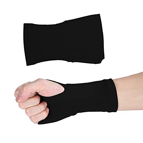 Dioche Wrist Support Compression Sleeve Wrist Palm Hand Elastic Brace for Carpal Tunnel, Wrist Pain, Arthritis, Black (1 Pair)(XXL)