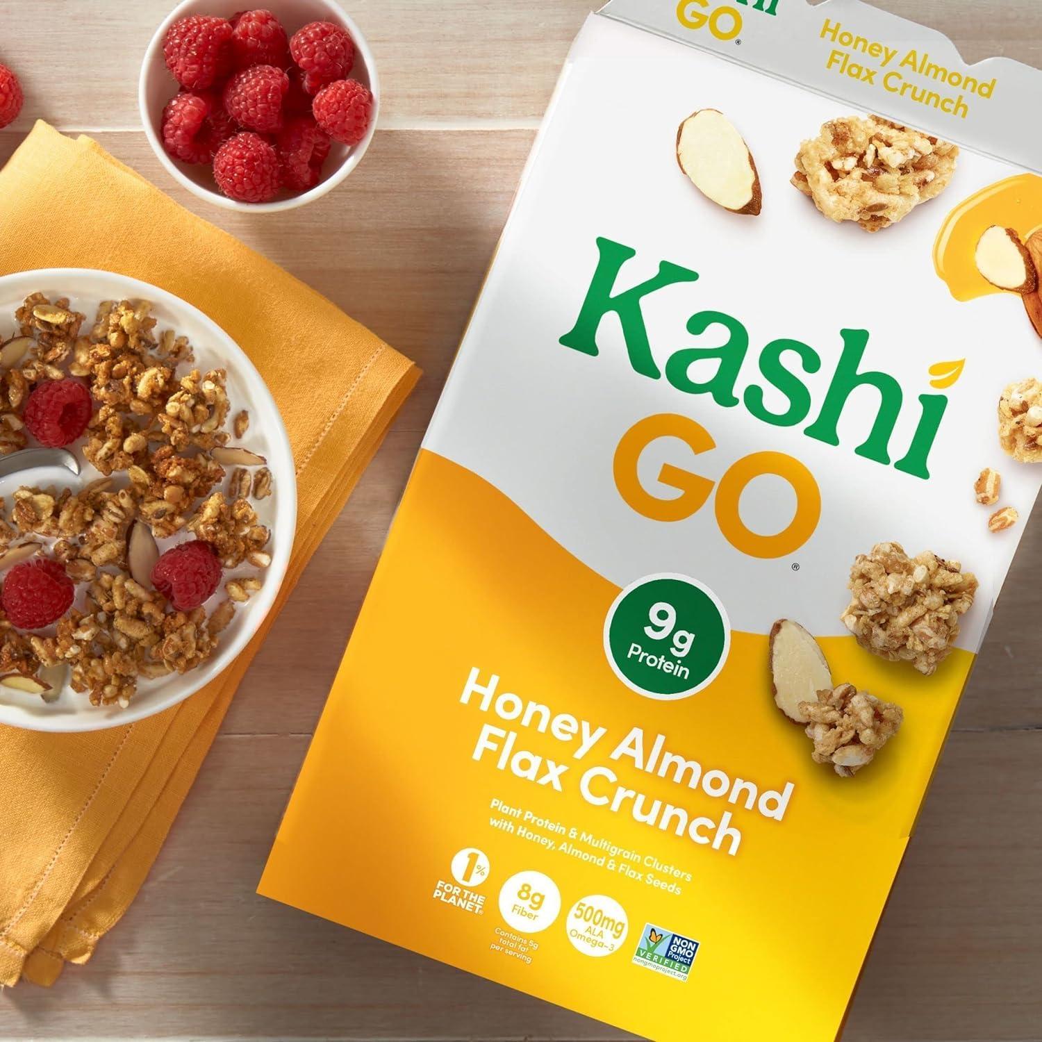 Kashi Generic.Kashigo - Cold Breakfast Cereal - Vegan Protein - Fiber Cereal - Honey Almond Flax Crunch - 14 Oz Box (2 Boxes)