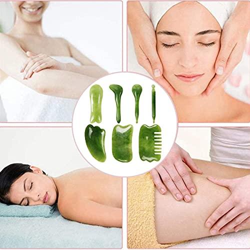 WXHN WXHN 7 Pieces Gua Sha Scraping Massage Tool, Gua Sha Scraping Massage Tool Massage Board for Face Neck Arm Body Legs Back
