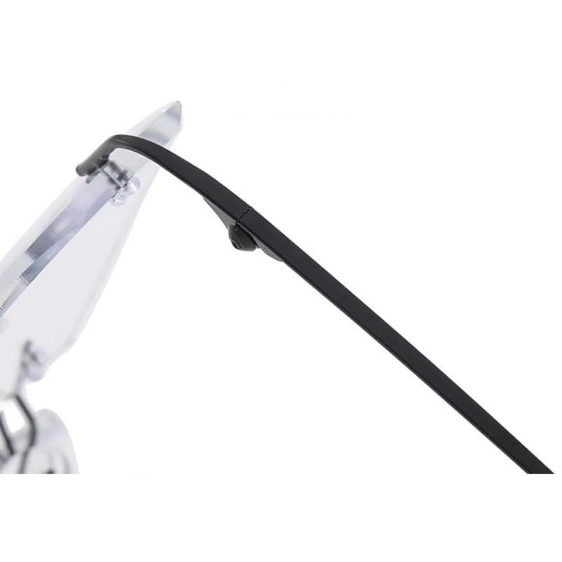 WInara WInara Photochromic Transition Reading Glasses Rimless Eyewear Anti UV SunGlasses Far and Near Dual Use HD Presbyopia glasses (Color : Black, Size : +1.00)