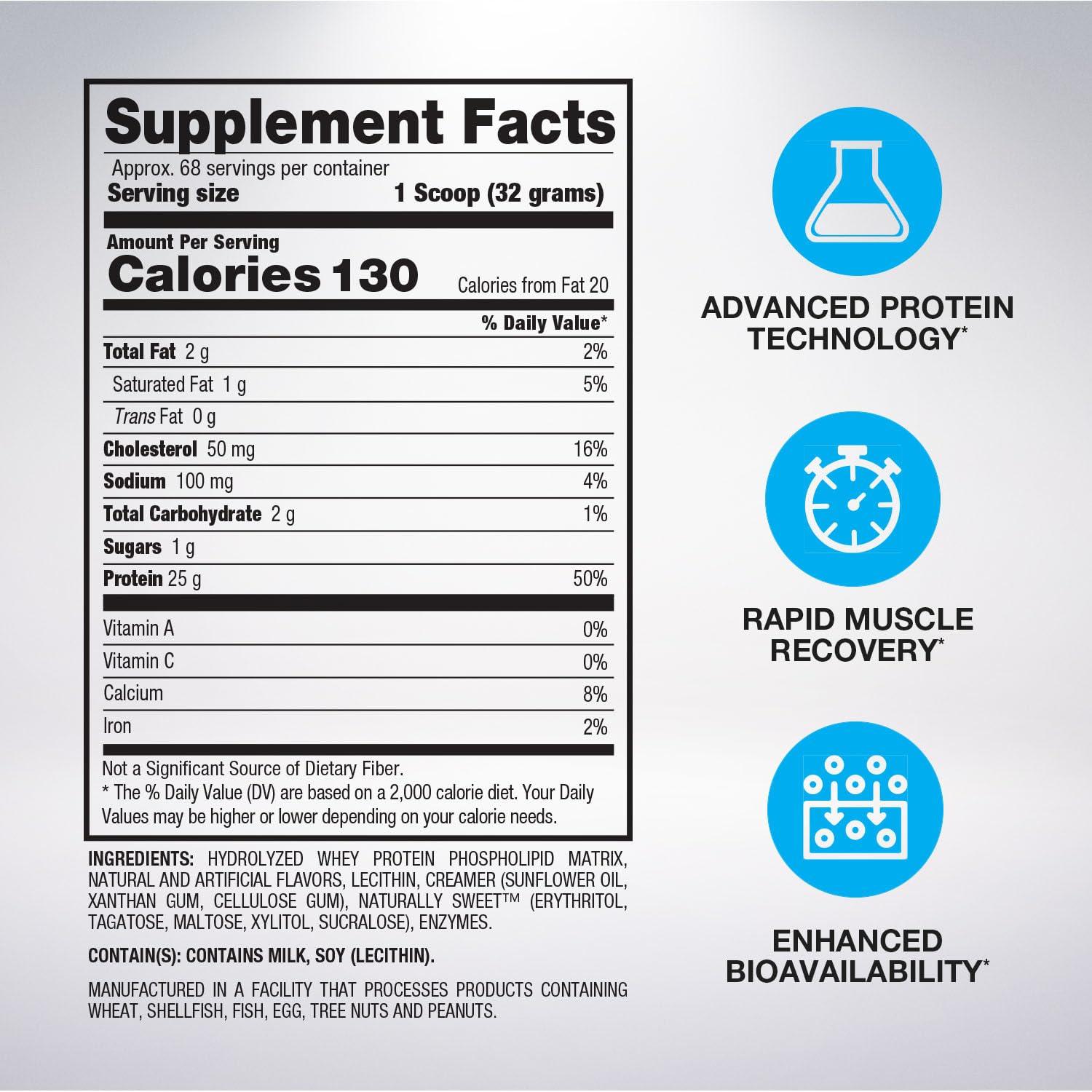 BPI Sports BPI Sports Hydro HD - 100% Hydrolyzed Whey Protein Powder - Muscle Growth, Recovery, 25g of Protein, Low Carb, Low Sugar, Fast Absorbing (68 Servings, Cinnamon Cereal)