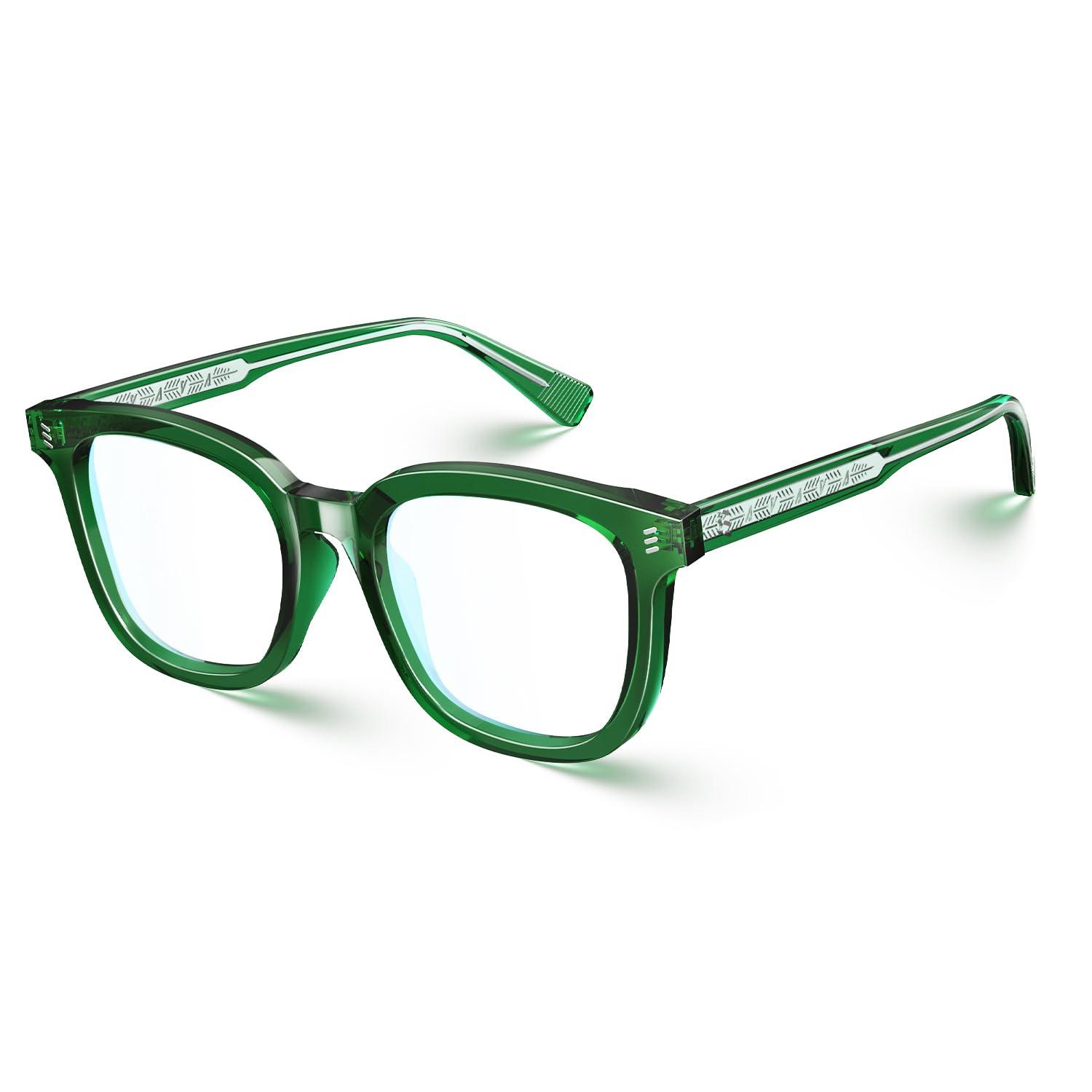 VISOONE VISOONE Square Classic Blue Light Blocking Glasses with Non Prescription Anti Glare For Women and Men NOE