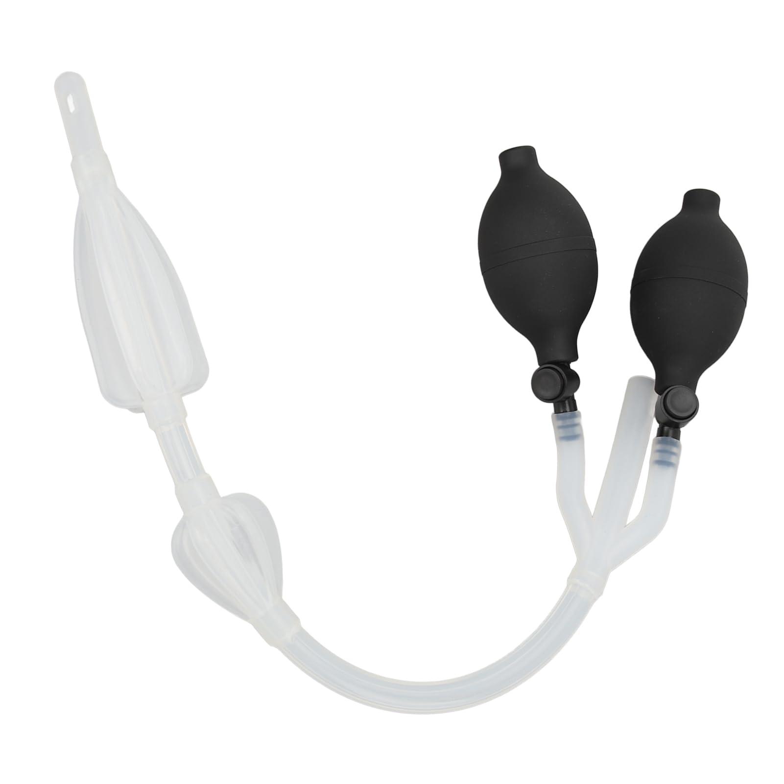 Jauarta Jauarta Silicone Enema Douche Bulb Dual Side Openings Elastic Inflatable Double Bulb Flushing System for Health Care