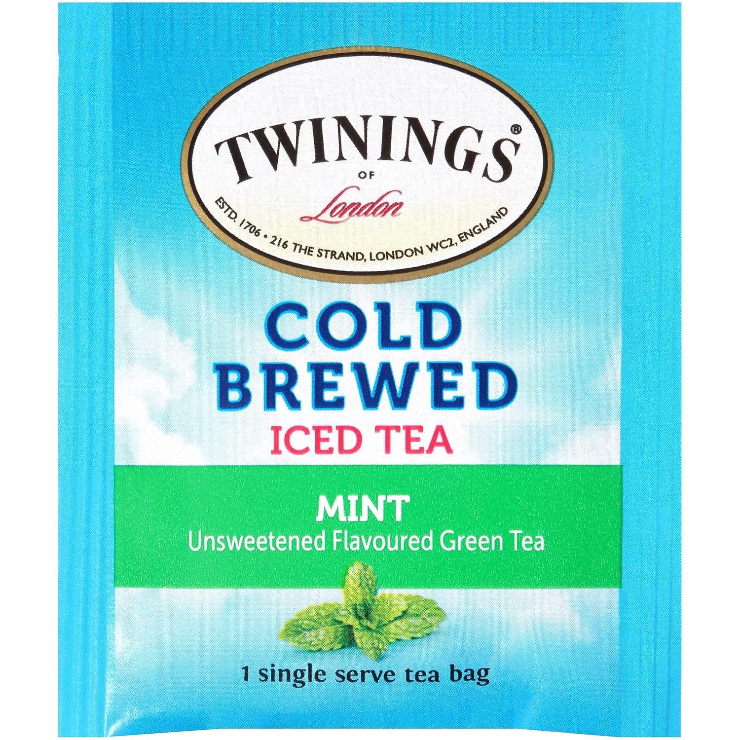 Twinings Twinings of London Cold Brew Green Tea with Mint Tea Bags, 20 Count