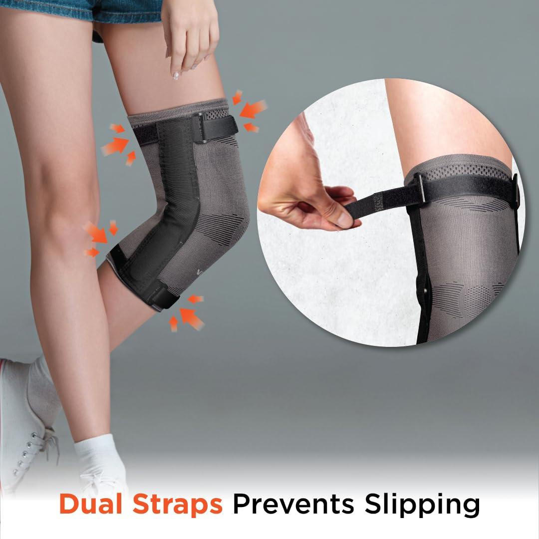 Vissco Vissco Elastic Knee Cap with Hinges Medium (at Knee 36cm)