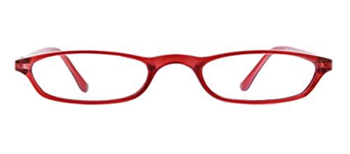 Peepers by PeeperSpecs Peepers by PeeperSpecs Women's Skinny Mini Rectangular Reading Glasses, Red, 48 + 1.5