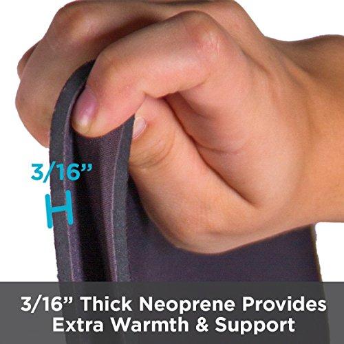 BraceAbility BraceAbility Open Patella/Open Back Neoprene Knee Sleeve | Water-Resistant Athletic Compression Knee Brace for Swimming, Wakeboarding, Scuba Diving, Surfing, Waterskiing and Other Sports (Small)