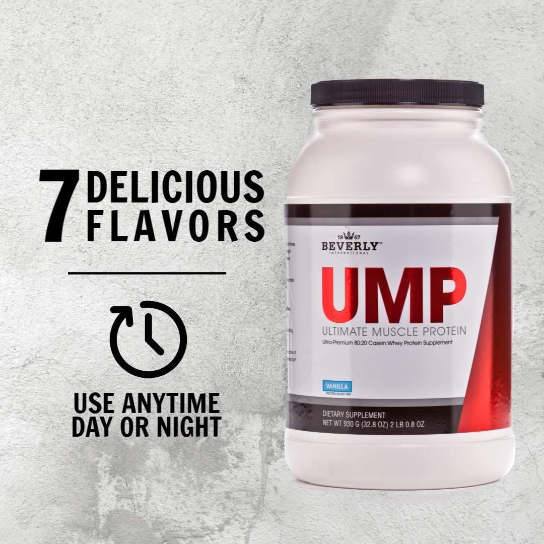 Beverly International Beverly International UMP Protein Powder, Vanilla. Unique Whey-Casein Ratio Builds Lean Muscle. Easy to Digest. No Bloat. (32.8 oz) 2lb .8 oz