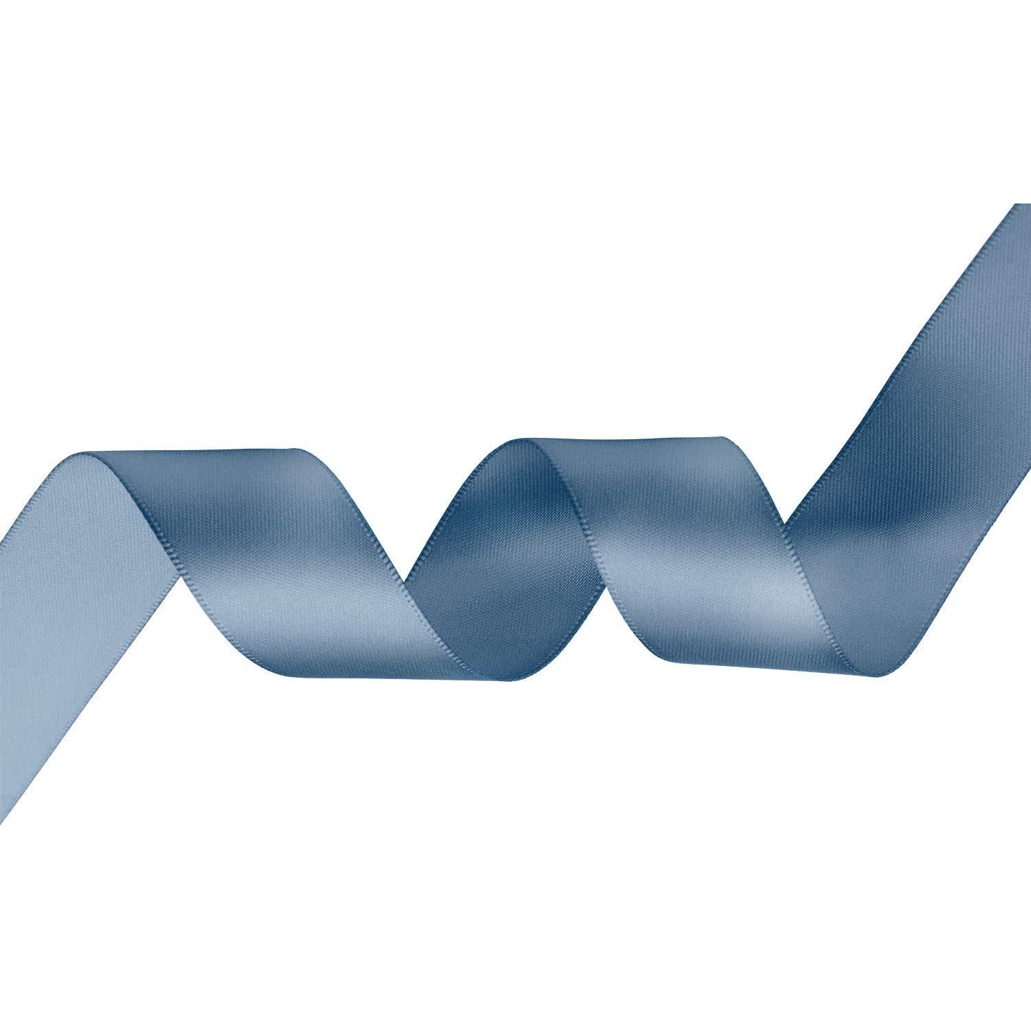 Trimming Shop Trimming Shop 50mm x 10 Metres Double Sided Satin Polyester Ribbon for Fabric, DIY Art & Crafts, Bows, Gift Wrapping, Wedding Favors & Home Decorations, Dark Silver