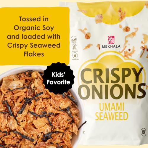 Mekhala Mekhala Umami Seaweed Crispy Onions - Salad Toppings Crunchy Fried Onions For All-Purpose Seasoning Like Keto, Ramen Toppings, And Rice Gluten-free | 2.5oz