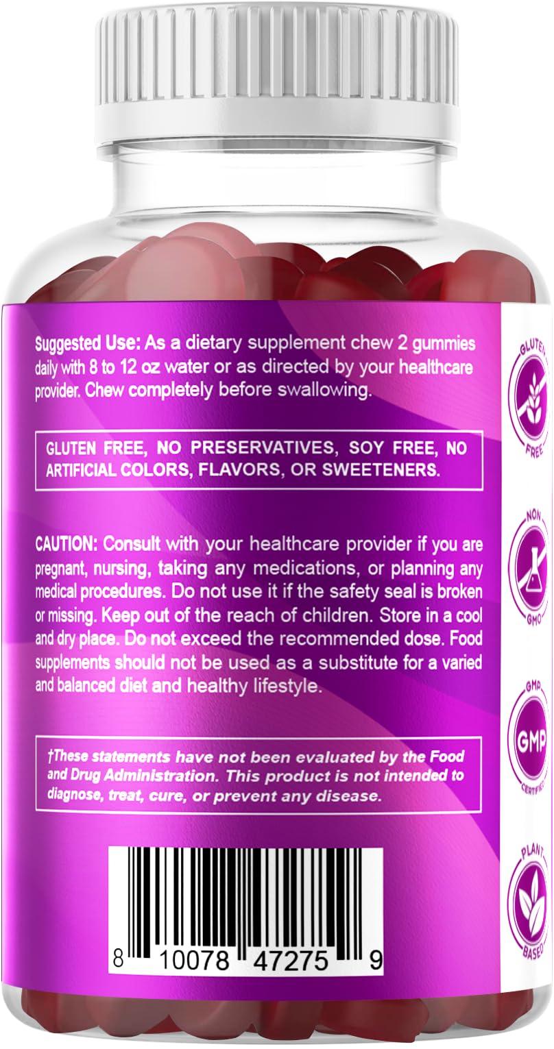 Vitamatic Vitamatic 2 Packs Vitamin B6 100mg - Strawberry Flavor - 60 Pectin Based Gummies - Supports Nervous System