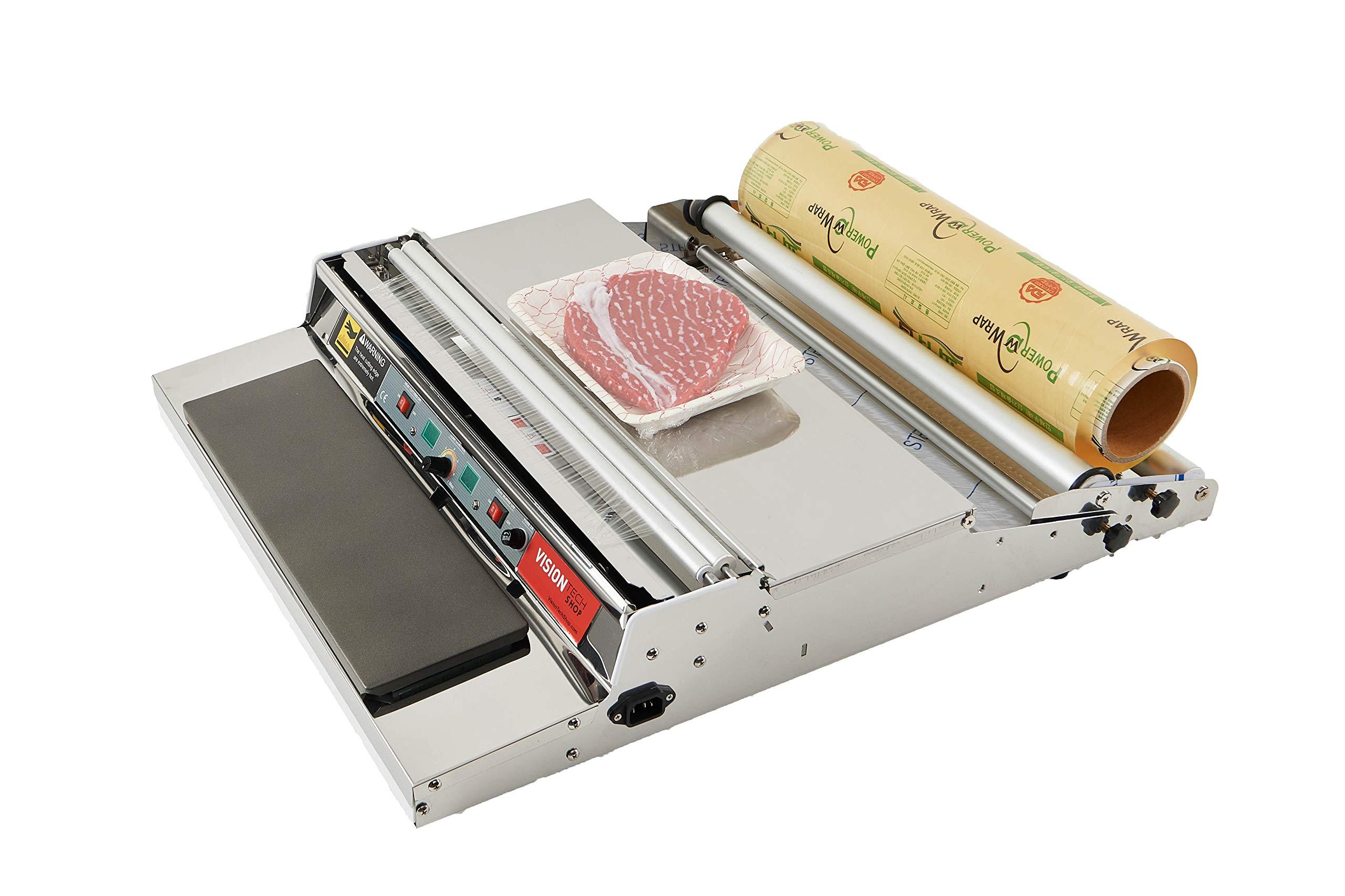 VisionTechShop VisionTechShop VTH-500, 20 Inch / 500 mm Hand Wrapping Machine Film Wrapper for Food Packaging, Large Tray, MADE IN KOREA