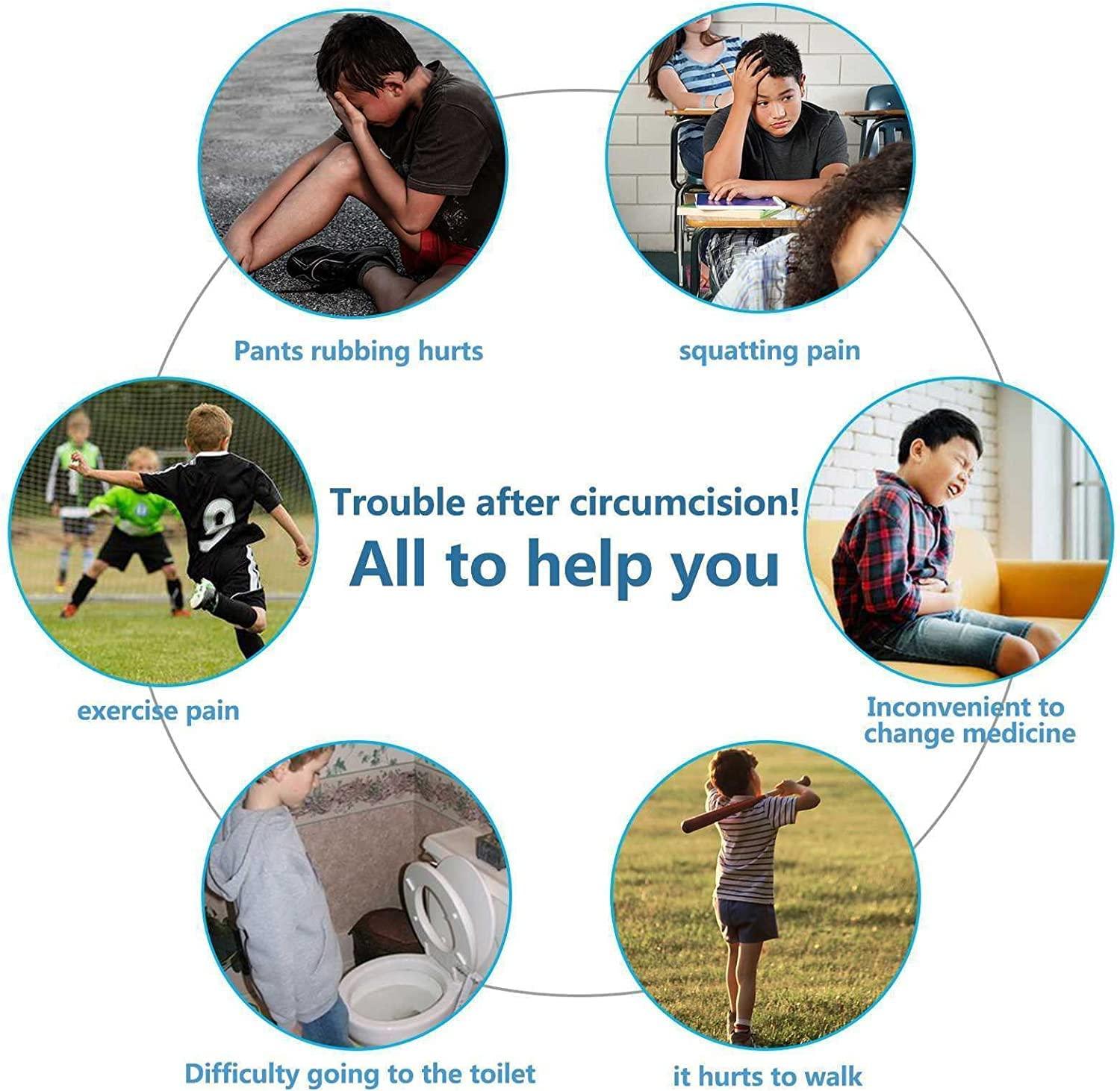 Ibluelover Circumcision Underwear for Kids After Circumcision Foreskin Cut Boxer Briefs Cartoon Protective Cover Underpant