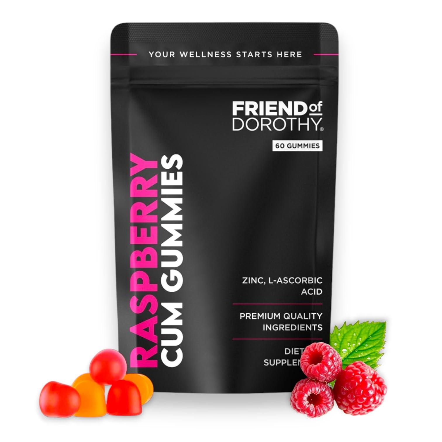 FRIEND OF DOROTHY FRIEND OF DOROTHY Raspberry C*M Gummies  Improves Sperm Volume and Load  Semen Volume Supplement  60 Capsules in tub - 100% Vegetarian