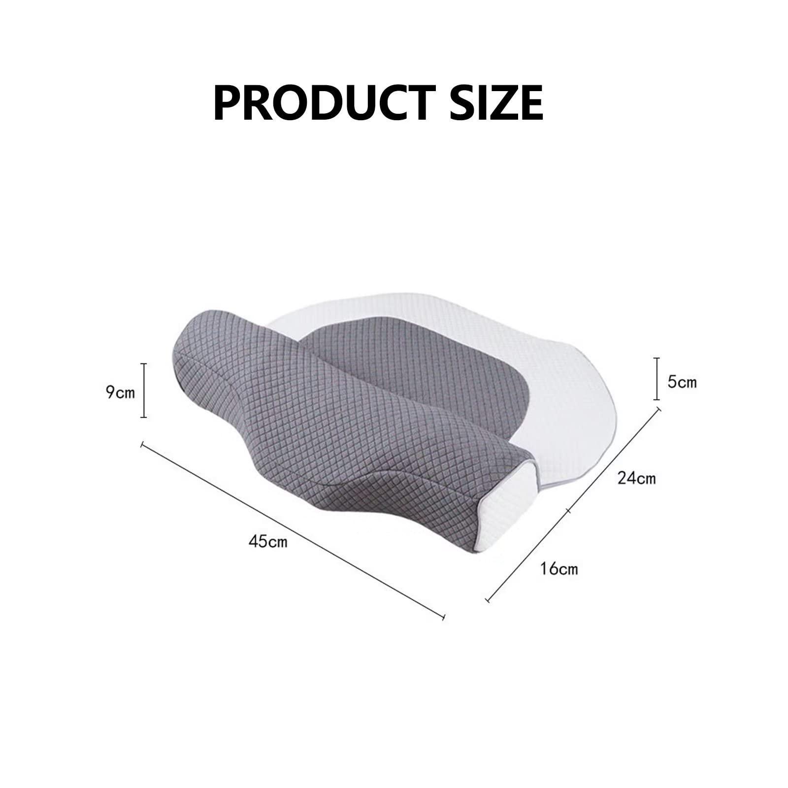 Yadlan Yadlan Side Sleeper Pillows for Adults, Neck Pillows for Pain Relief Sleeping Side Sleeper, Massage Magnets Cervical Pillow for Neck Pain Relief Ergonomic Pillow Detachable Cober with Zipper Blue