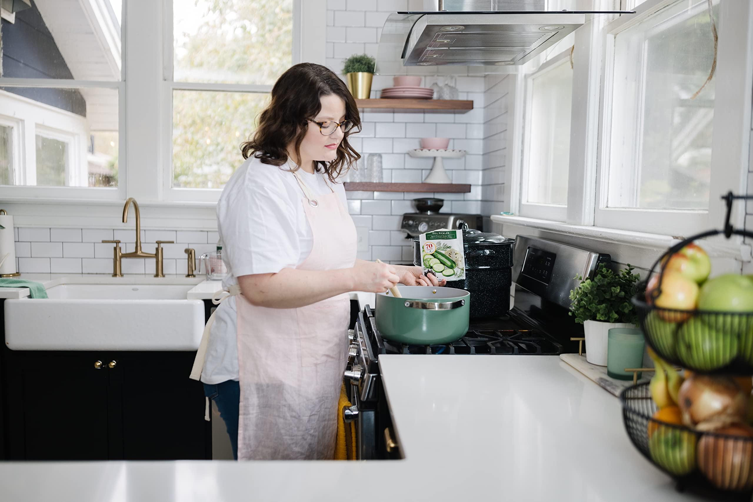 Mrs. Wages Mrs. Wages Quick Process Dill Pickle Mix, Quick and Easy, Simple-To-Use, Traditional Pickle Flavoring, Enhance Your Pickling Cucumbers, 6.5 oz Packet (Value Pack Of 6)