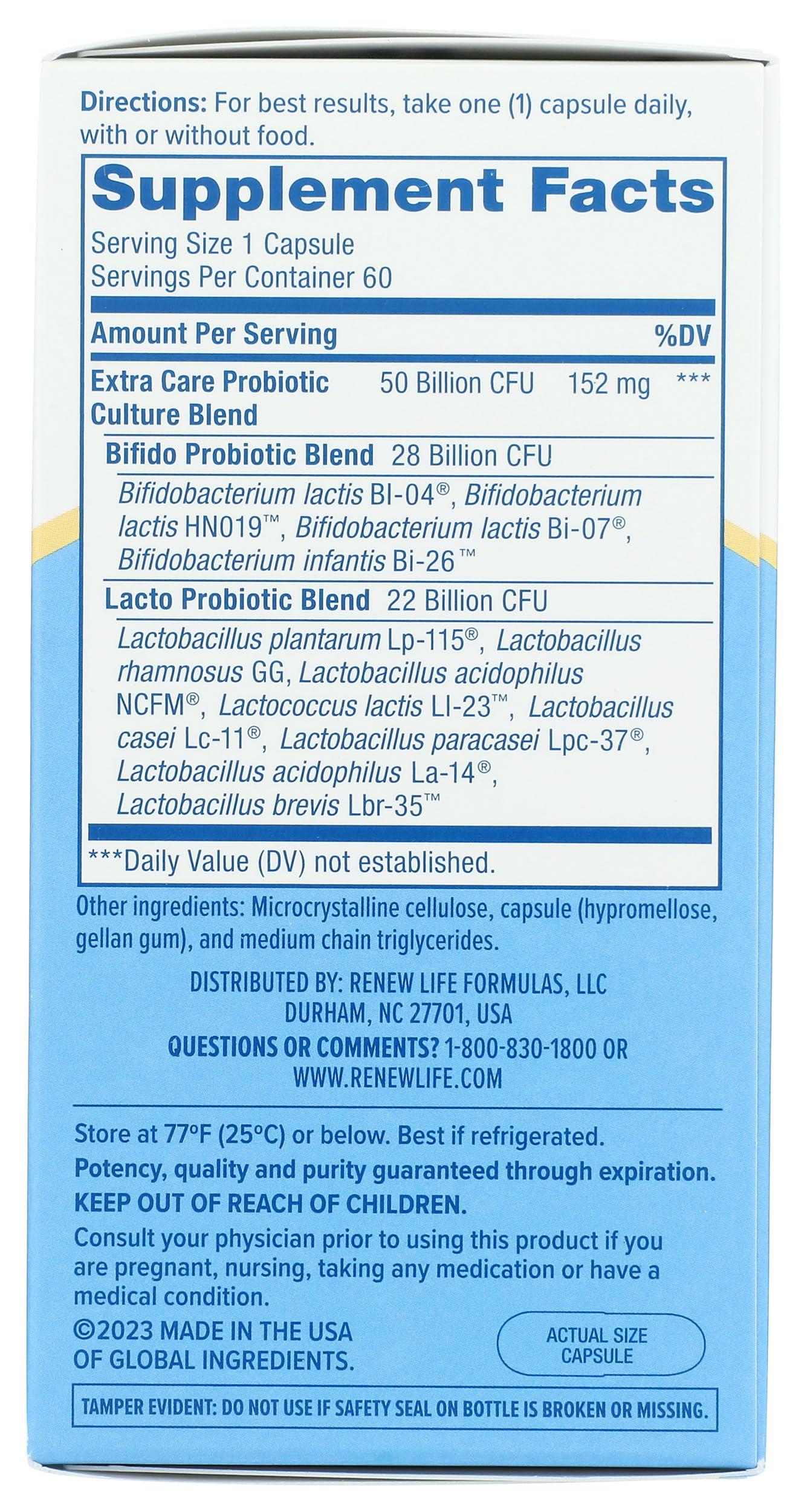 Renew Life Renew Life Ultimate Flora Extra Care Probiotic 50 Billion, 60 CT