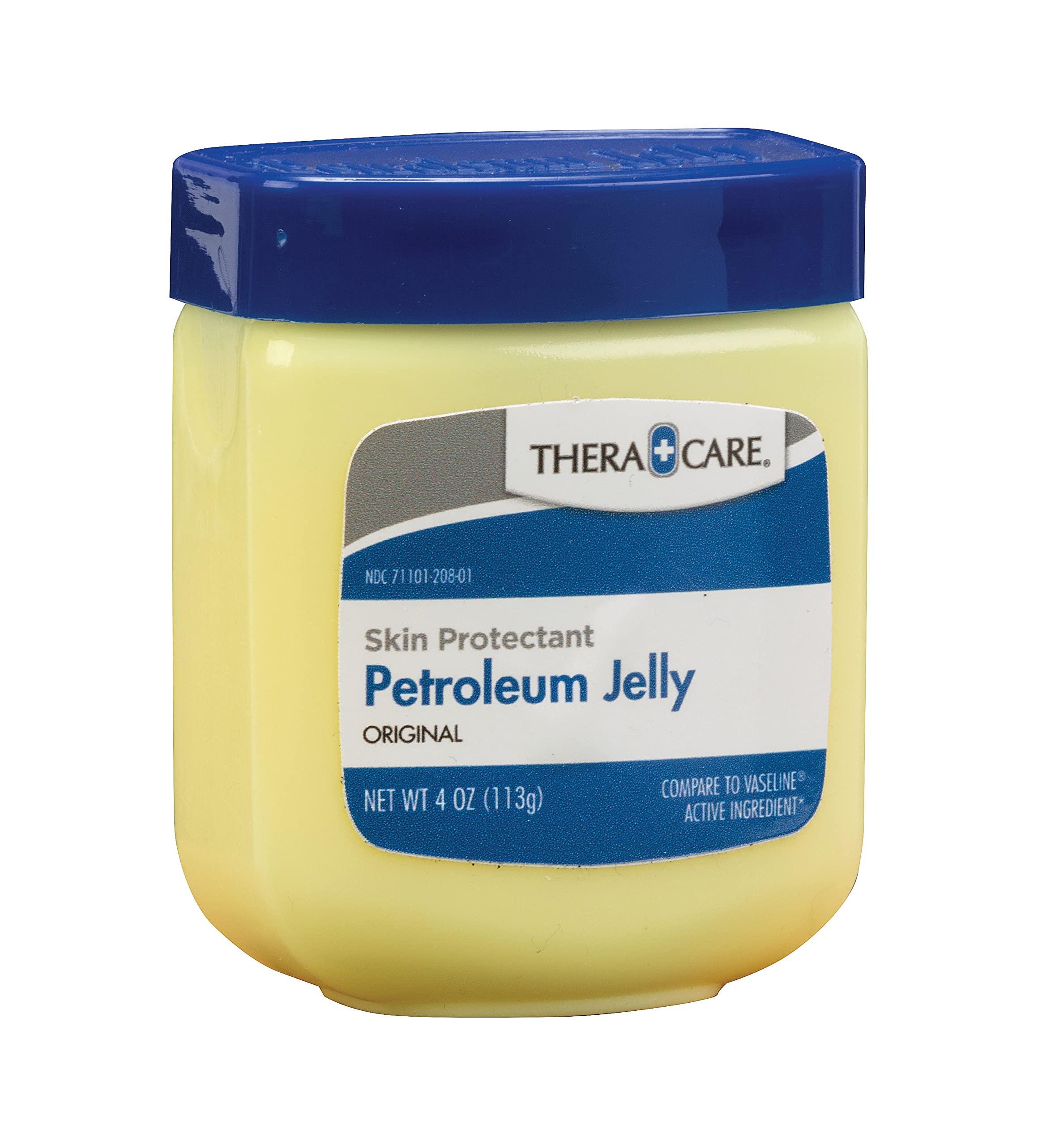 Thera Care Thera Care Petroleum Jelly Skin Protectant | Ideal for Dry, Itchy, Sensitive Skin | Provides Dry Skin Relief | Protects Minor Cuts, Scrapes & Burns | 4 oz.