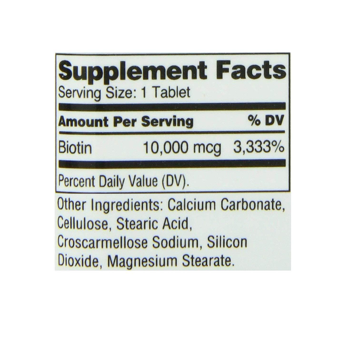 21st Century 21st Century Biotin 10000 mcg, 120 Tablets (Pack of 3)