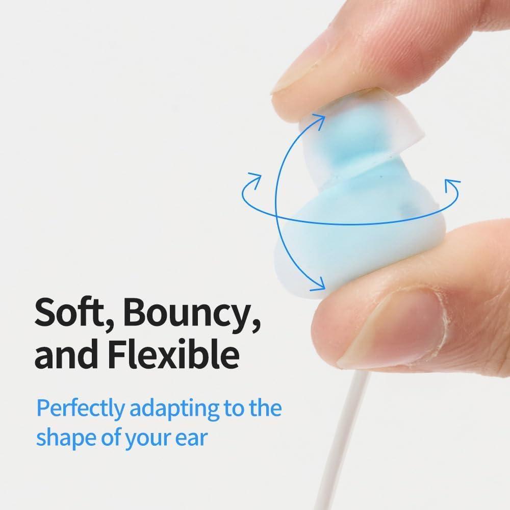 AZLA AZLA POM 10S - Ear Plugs for Sleeping Noise Cancelling - Silicone Earplugs for Sleep, Snoring, and Noise Reduction - Best Earplugs to Drown Out Snoring - Ear Plugs for Snoring Blocking (Orange)