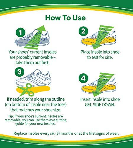 Dr. Scholl\'s Dr. Scholl\'s Sport Insoles for Athletic Activities, Reduces Muscle Fatigue and Shock Absorption, 2 Pair, Men\'s 8-14