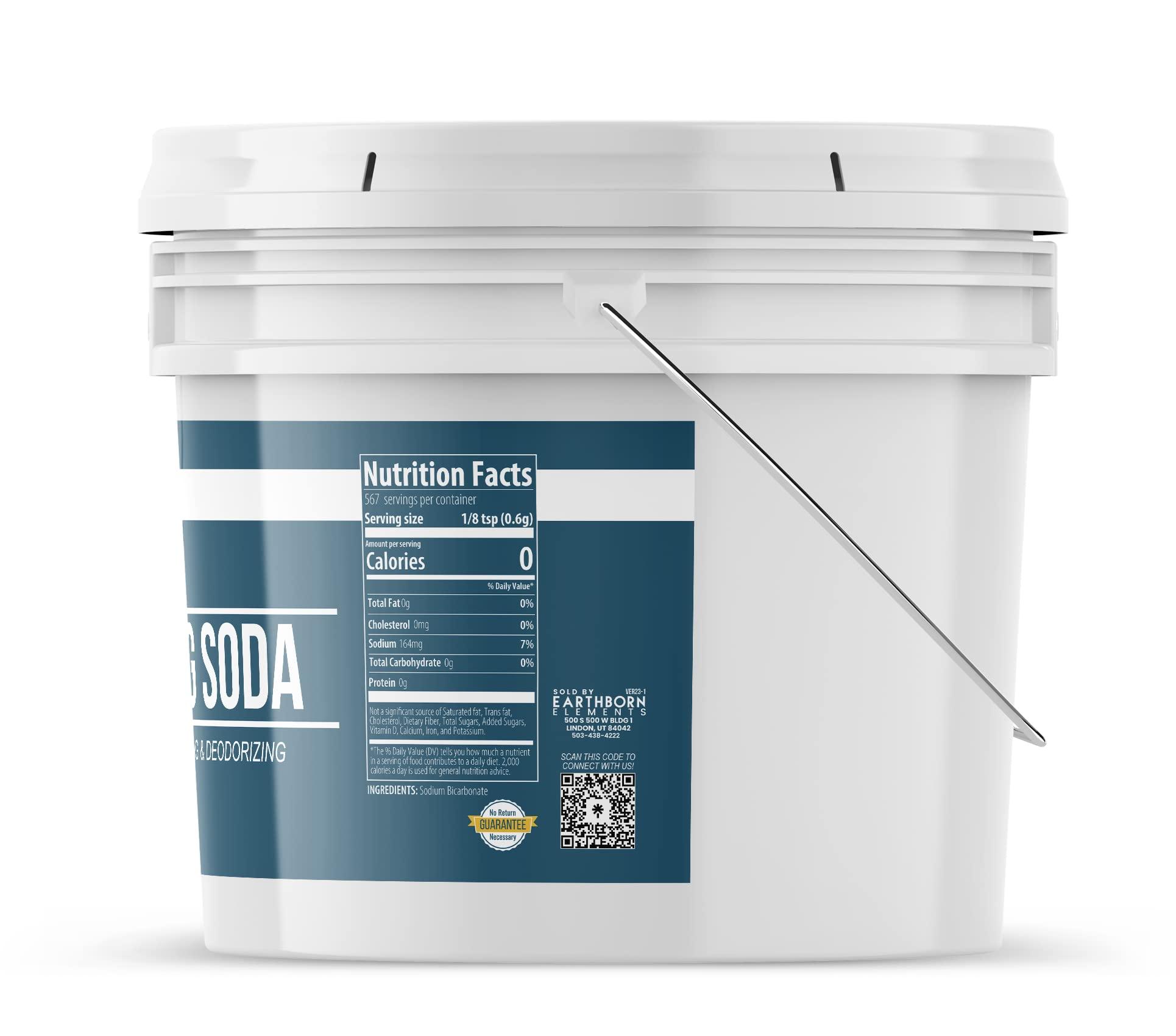 Earthborn Elements Earthborn Elements Borax Powder, Washing Soda, Baking Soda Bundle (1 Gallon ea.) Multipurpose for cleaning & laundry, Resealable Bucket