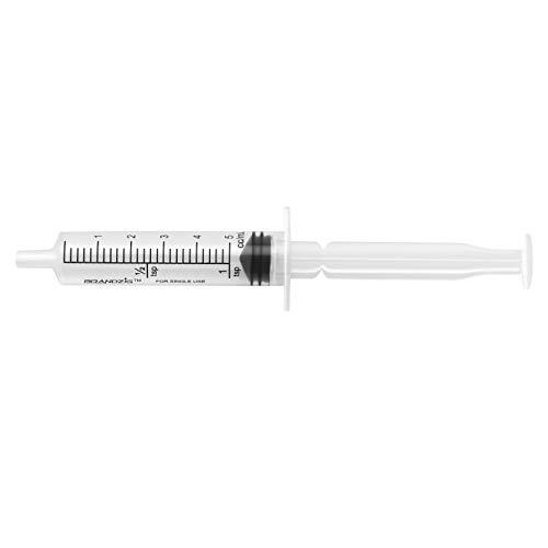 BRANDZIG 5ml Oral Syringes - 100 Pack – Luer Slip Tip, No Needle, Individually Blister Packed - Medicine Administration for Infants, Toddlers and Small Pets (No Cover)
