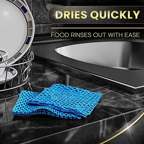 The Crown Choice Non Scratch Dish Scrubbers for Cleaning Dishes (3PK) - Reusable Kitchen Sponge - Replace Dish Sponges for Washing Dishes - Best Household Scrubbing Pad & Alternative Dishwashing Scrub Pads Supplies