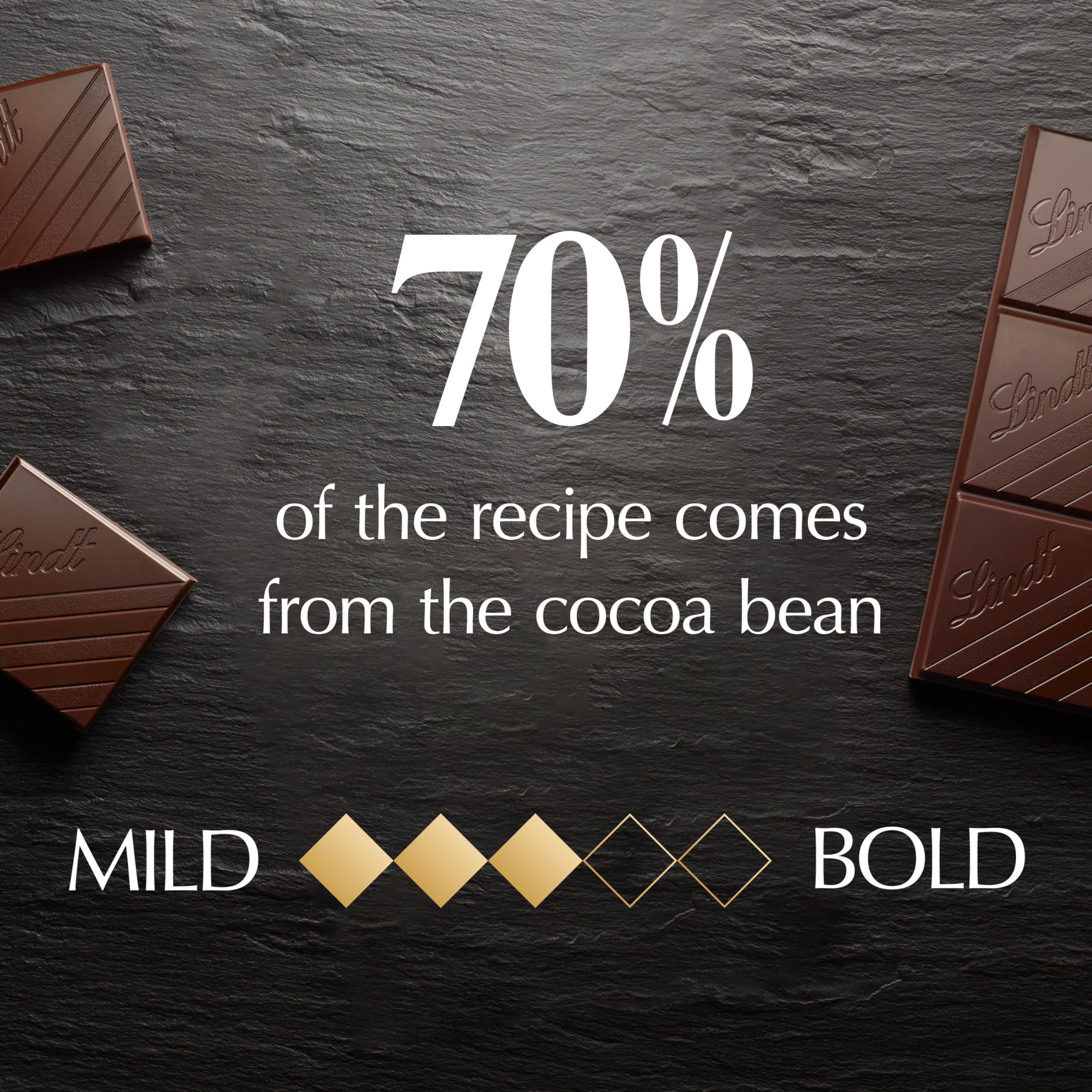 Lindt Lindt EXCELLENCE 70% Cocoa Dark Chocolate Bar, Dark Chocolate Candy, 3.5 oz. (12 Pack)