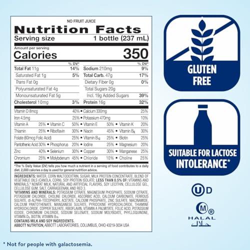Ensure Ensure Plus Strawberry Nutrition Shake With Fiber | Meal Replacement Shake | Ready To Drink | 16g Protein and 27 Vitamins and Minerals | 8 fl oz - 24 Pack