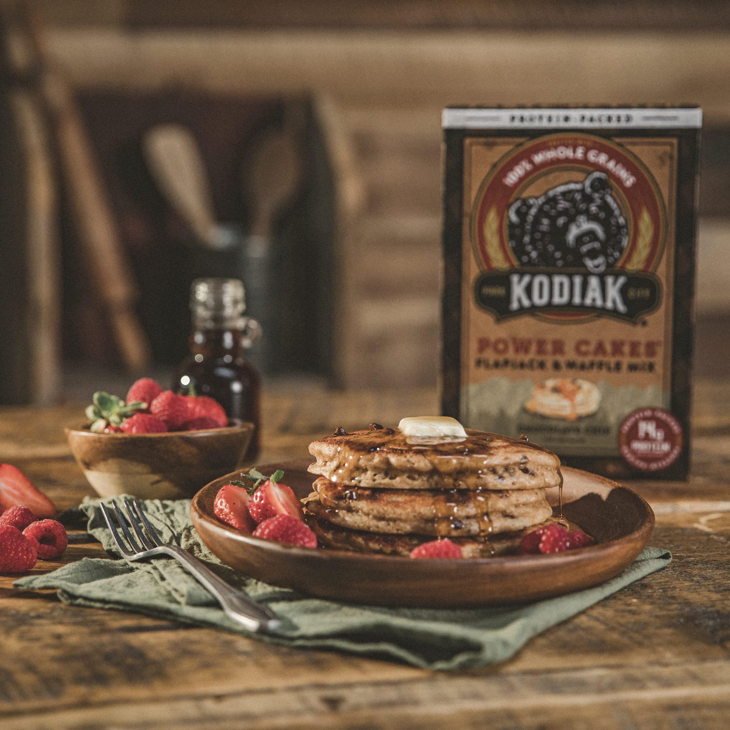 Kodiak Cakes Kodiak Cakes Power Cakes, Pancake & Waffle Mix, Chocolate Chip, High Protein,100% Whole Grains (Pack of 6)