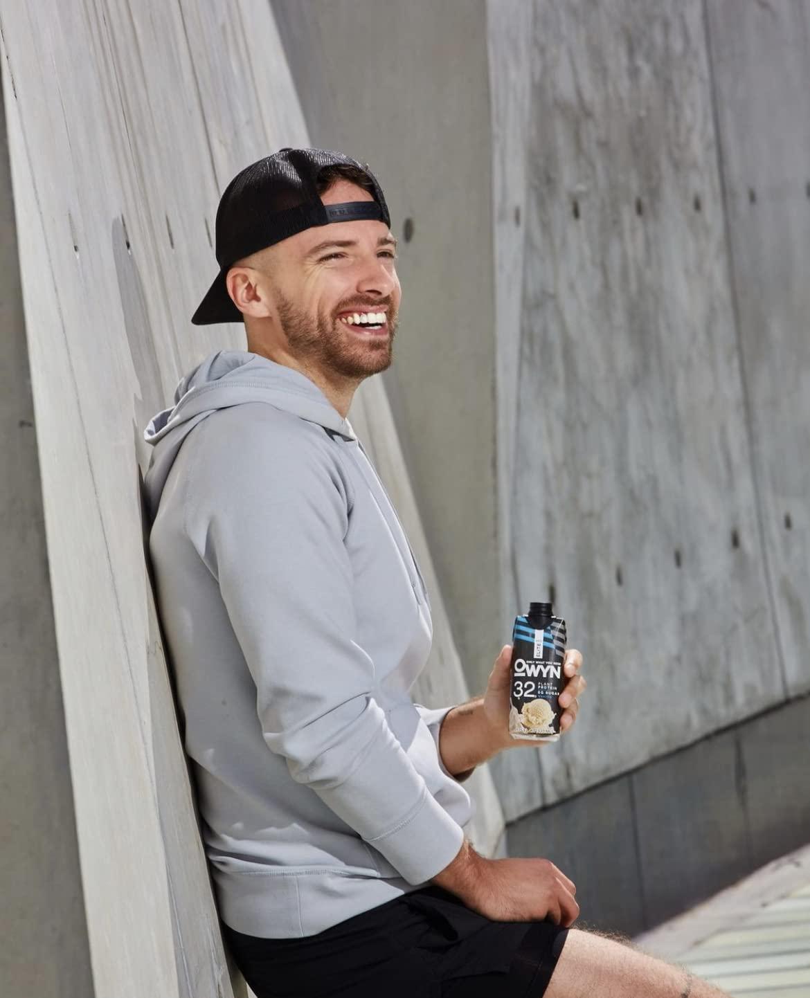 OWYN Only What You Need Owyn Pro Elite Vegan Plant-Based High Protein Shake, Vanilla, 24-Pack, 32g Plant Protein, Prebiotics, Superfoods Greens for Workout and Recovery, 0g Net Carbs, Zero Sugar, Keto (24 Pack)