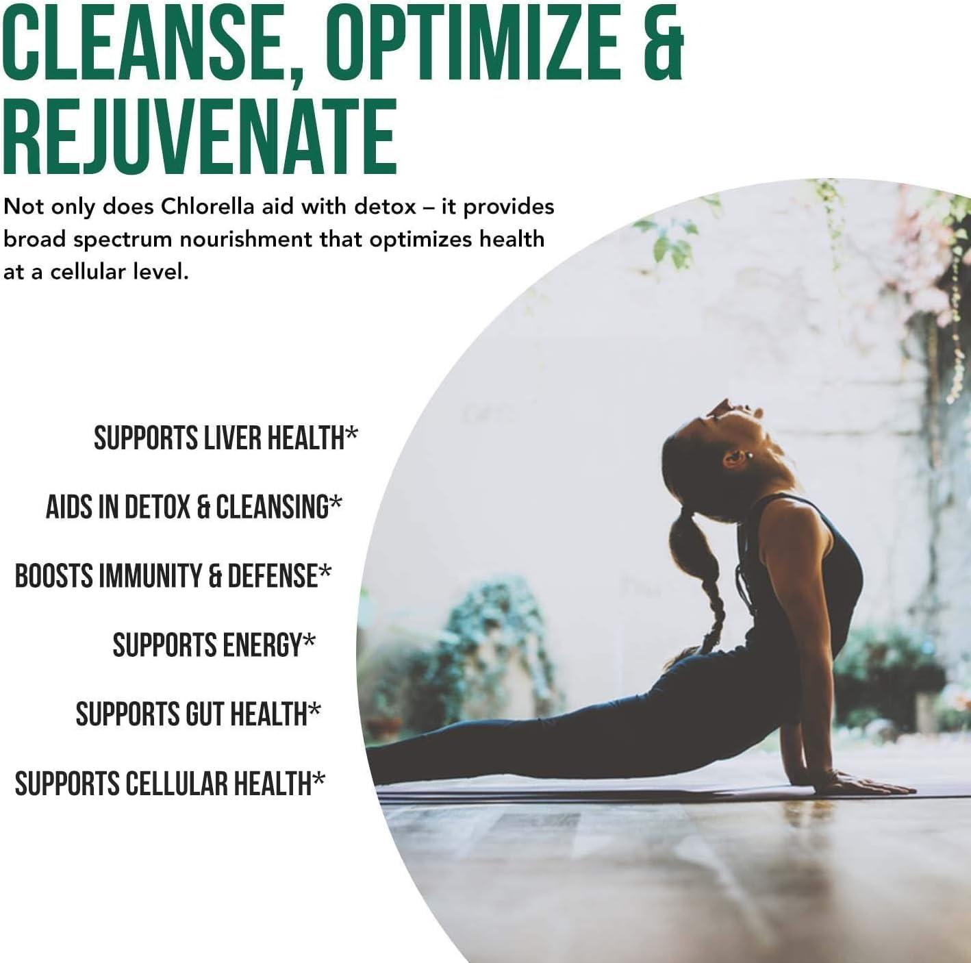 Triquetra Health Organic Chlorella: 3 Organic Certifications Broken Cell Wall Form, Blue Green Algae - Raw, Sun-Grown, Non-Irradiated, Maximum Nutrient & CGF (Chlorella Growth Factor) Levels - (120 Tablets)