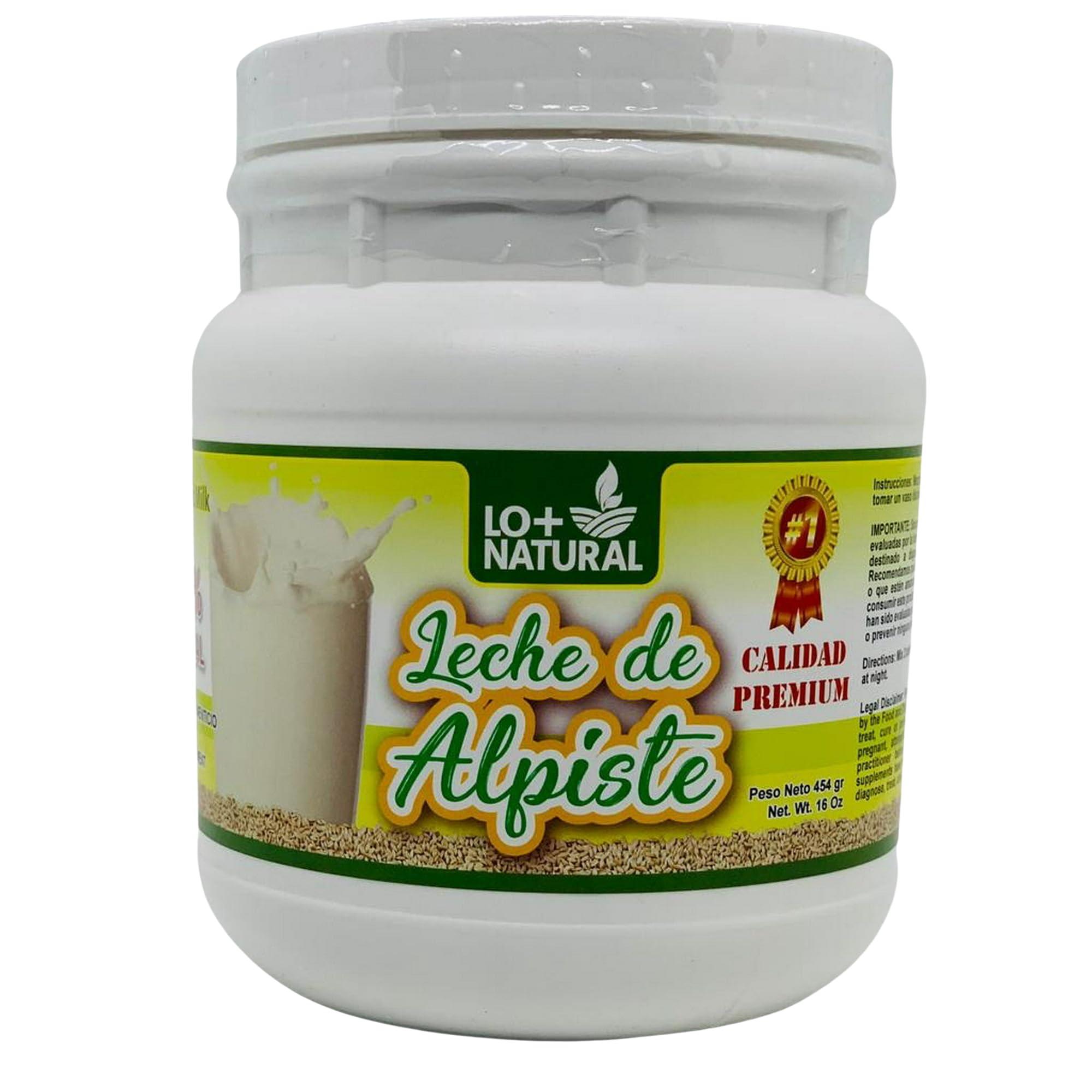 LO+NATURAL Leche de Alpiste (454g) Canary Seed Milk / 100% Natural Suplemento Alimenticio Bote