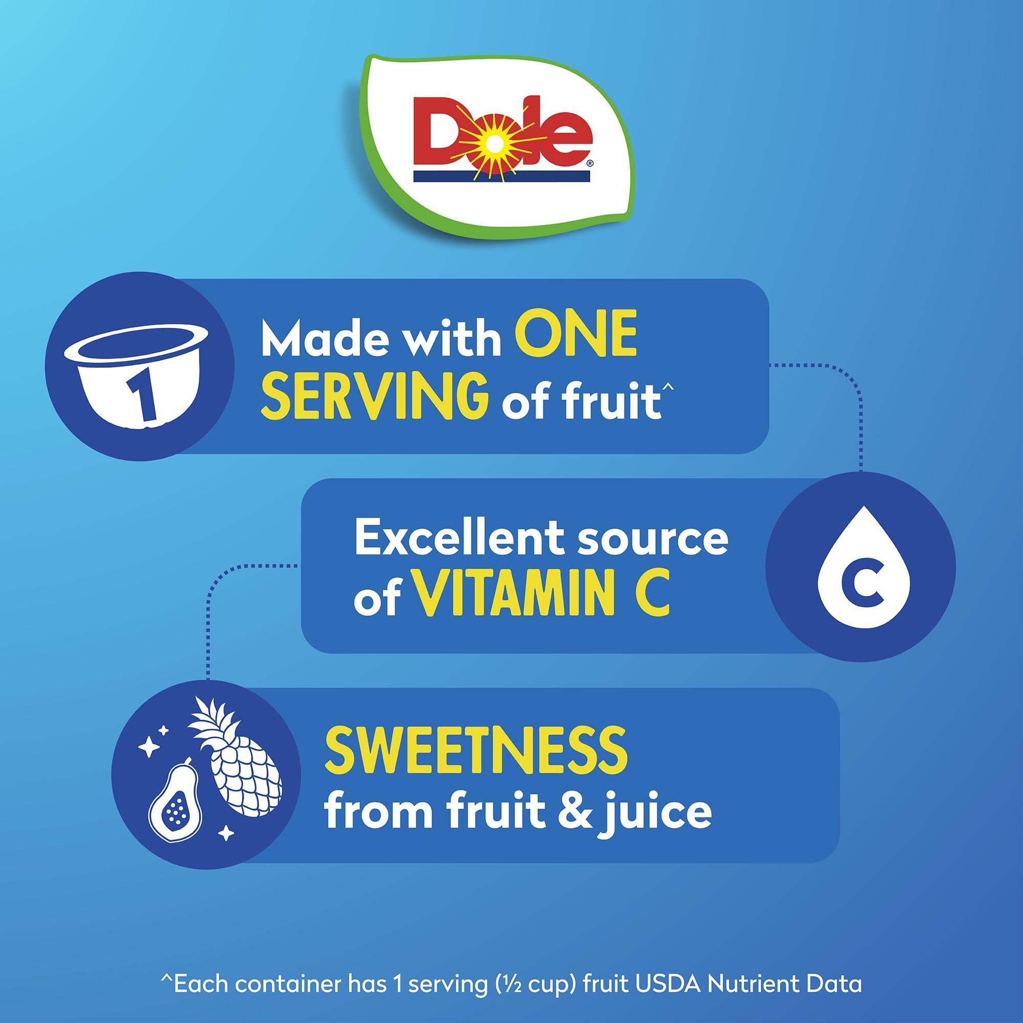 Dole Dole Pineapple Tidbits and Tropical Fruit in 100% Juice Variety Pack - Dole Fruit Bowls Snacks - 4 oz Bowls - 12 Pack