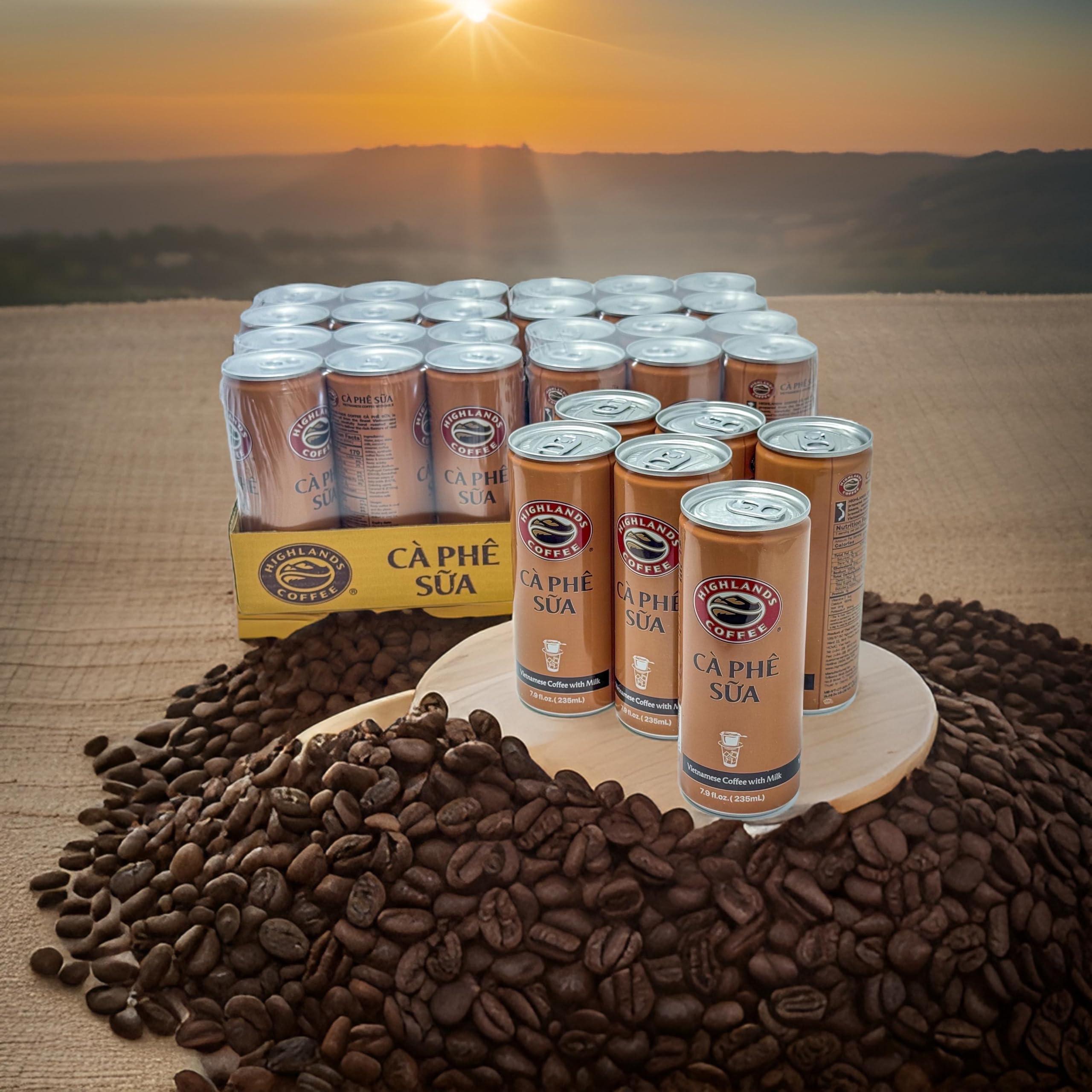 Highlands Coffee Highlands Coffee Highlands Vietnamese Coffee with Milk - Ca Phe Sua (Pack of 6, Robusta)