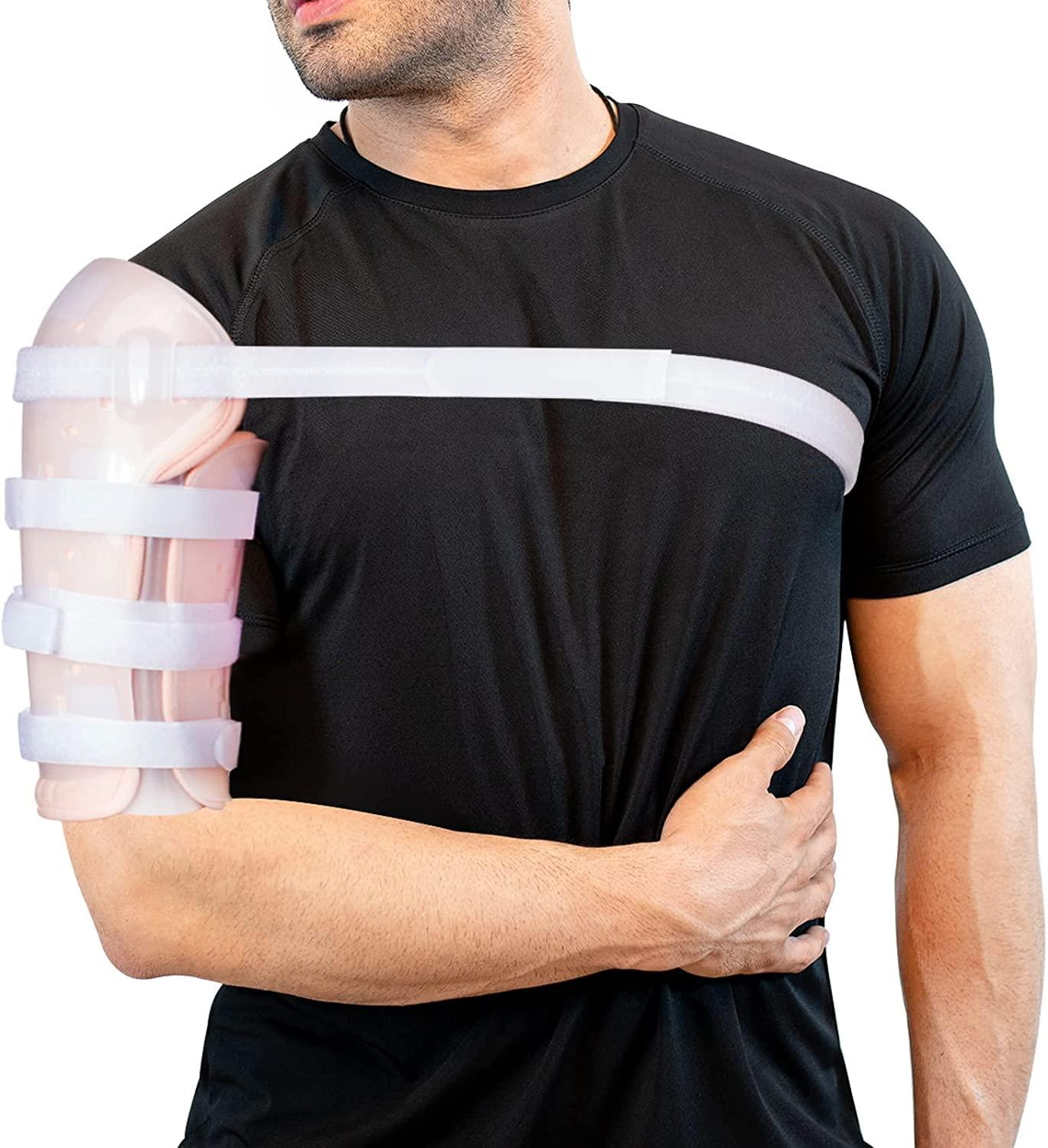 Shuyan Jiao Sarmiento Brace - Humeral Shaft Fracture Splint Humeral Fracture Brace for Broken Upper Arm Shoulder Bicep Left/Right Arm Long-Bone Humerus Fracture for Men and Women (M)