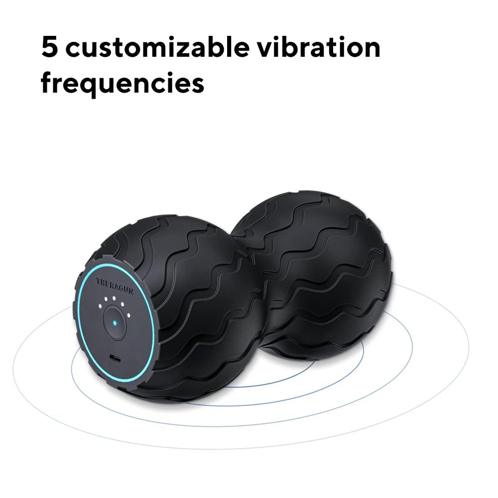 TheraGun Therabody Wave Series Wave Duo - Ergonomically Contoured Foam Roller. Bluetooth Enabled Muscle Roller for Your Back, Neck & Spine with 5 Customizable Vibration Frequencies in Therabody App