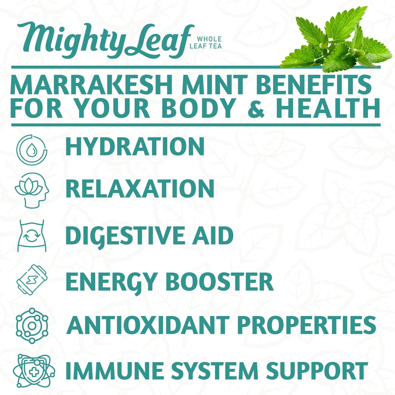Mighty Leaf Mighty Leaf Tea - Marrakesh Mint - 100 Pouches Foil Wrapped